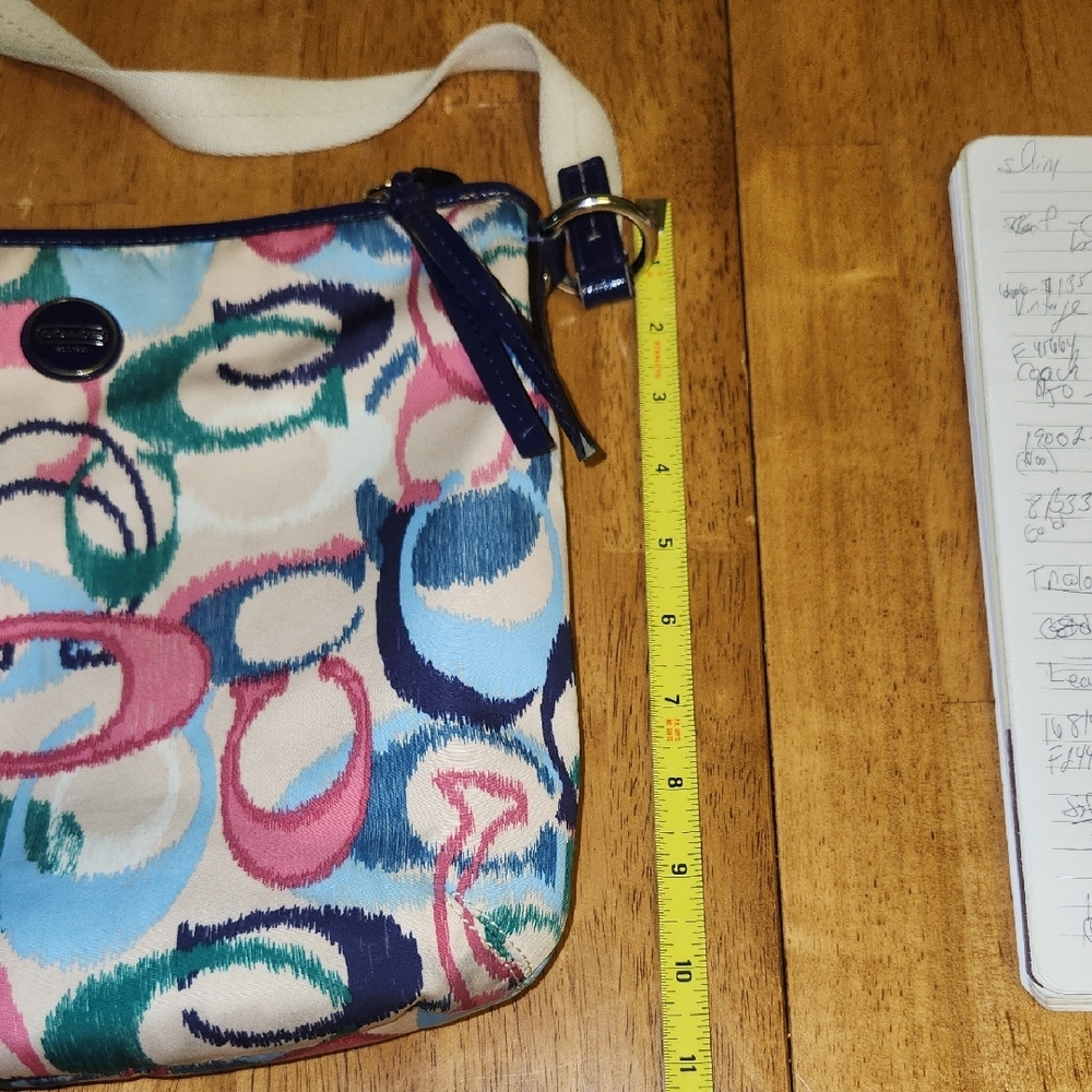 Coach Red and Pink Crossbody Bag with Artistic Design - Picture 14 of 14